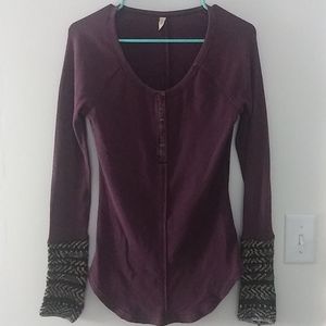 Maroon button down sweater